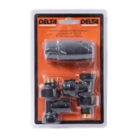 Комплект радиаторный Delta  прямой 1/2" с термоголовкой   М30х1,5,  RAL 9005	
