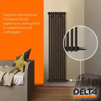 Термостатическая головка Delta HEART M30x1,5 RAL 9005